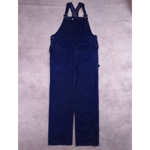 Vintage Other - Vintage 90s Dark Blue Denim Overalls Workwear